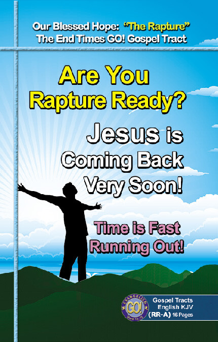 GOSPEL, BIBLE TRACTS: The Rapture, Pack of 32 units in 2 Covers, 16 Pages Each