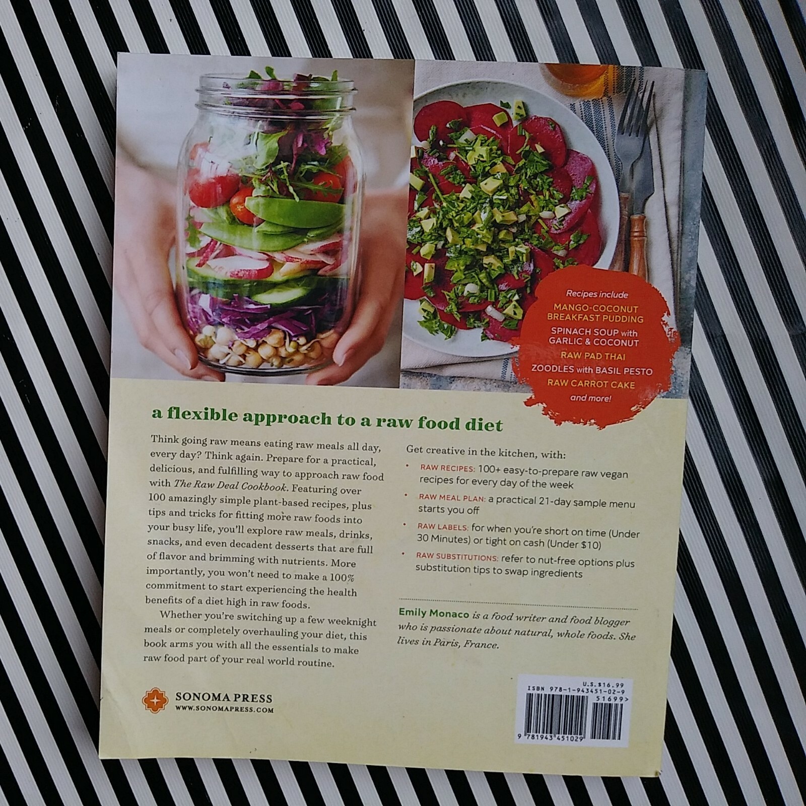 Raw Food Emily Monaco Sonoma Press Healthy Cookbook Paperback
