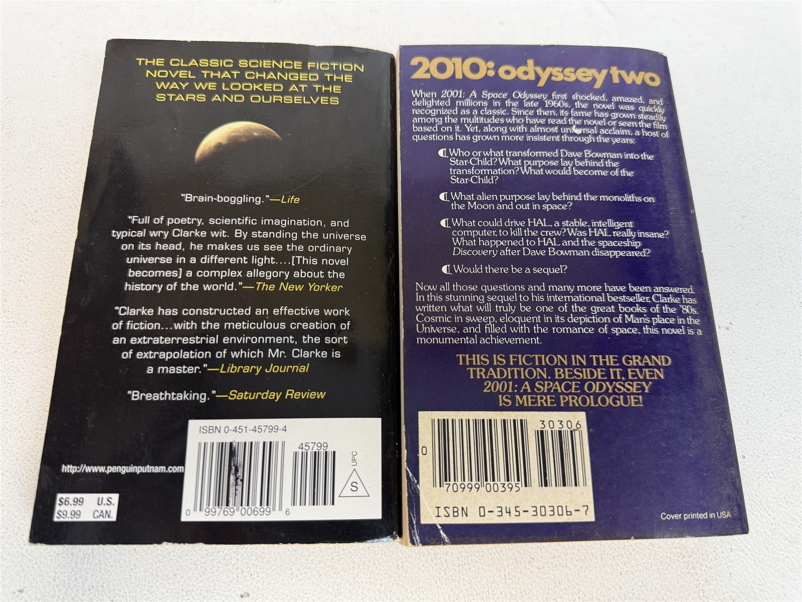 Arthur C Clarke Lot All 4 2001 A Space Odyssey 2010 2061 3001 Final Odyssey