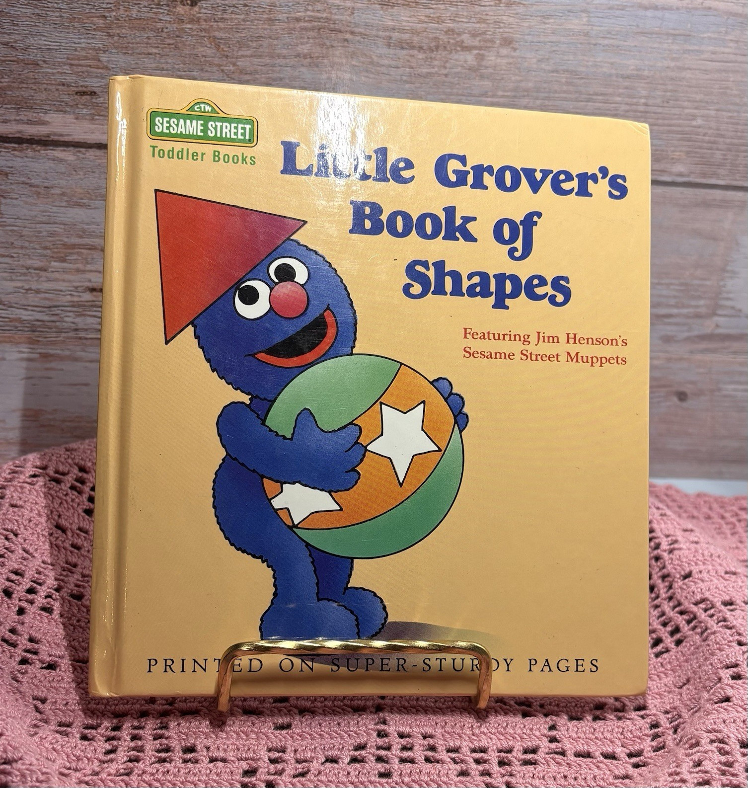 Sesame Street Toddler Books Little Grover&rsquo;s Book of Shapes HC 1992 Vintage Book