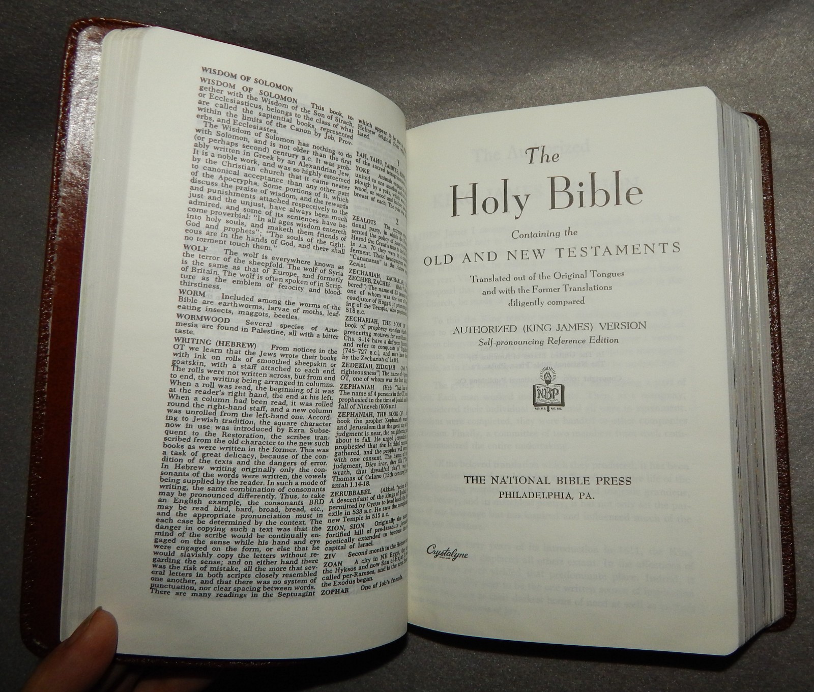 KJV Teacher&rsquo;s Reference Bible by National N3202RL Brown Imitation leather – new