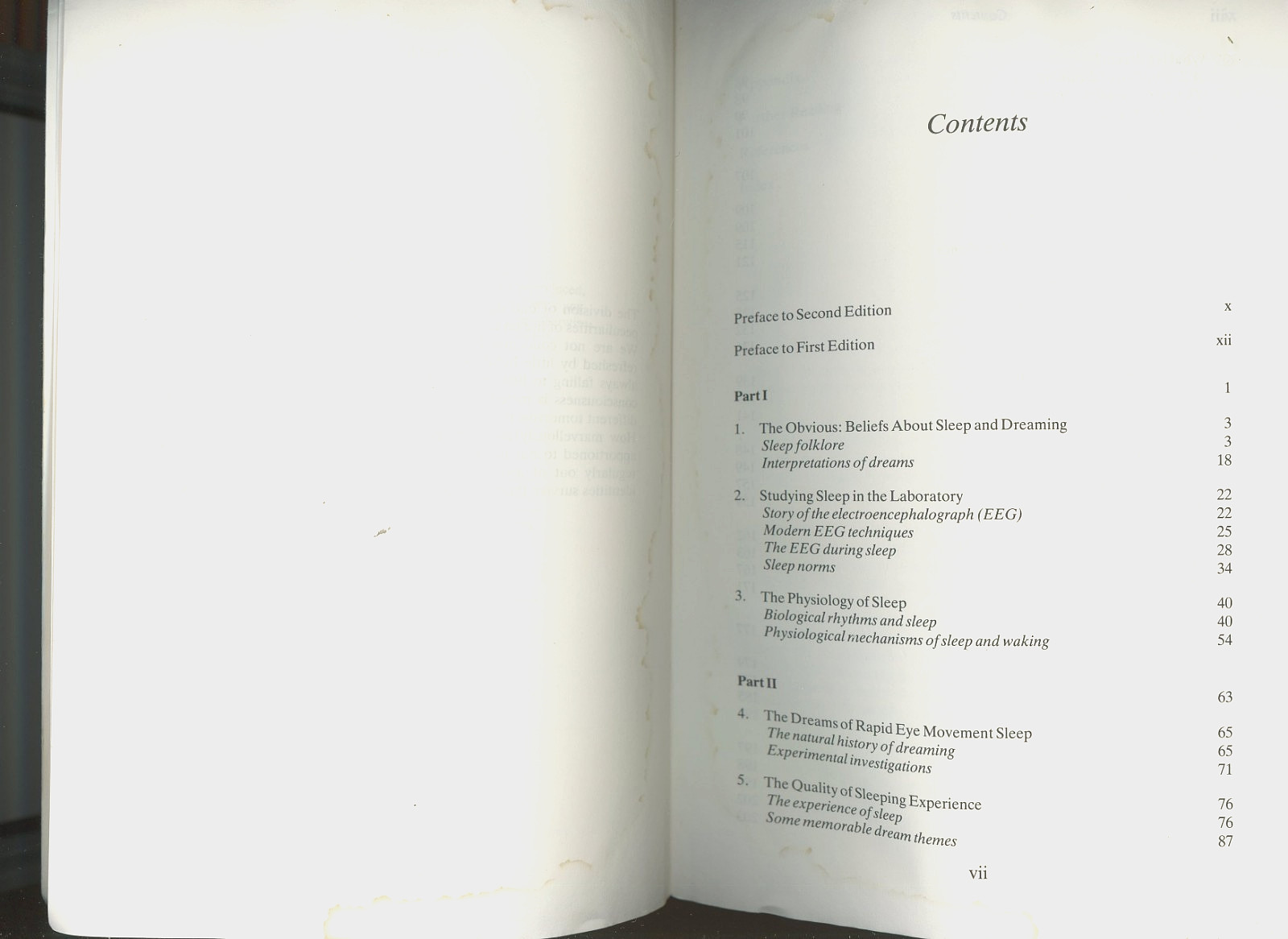 Sleep and Dreaming 2ed Ed Revised Jacob Empson 242 Pages 9 1/8&Prime; Index LR4-B
