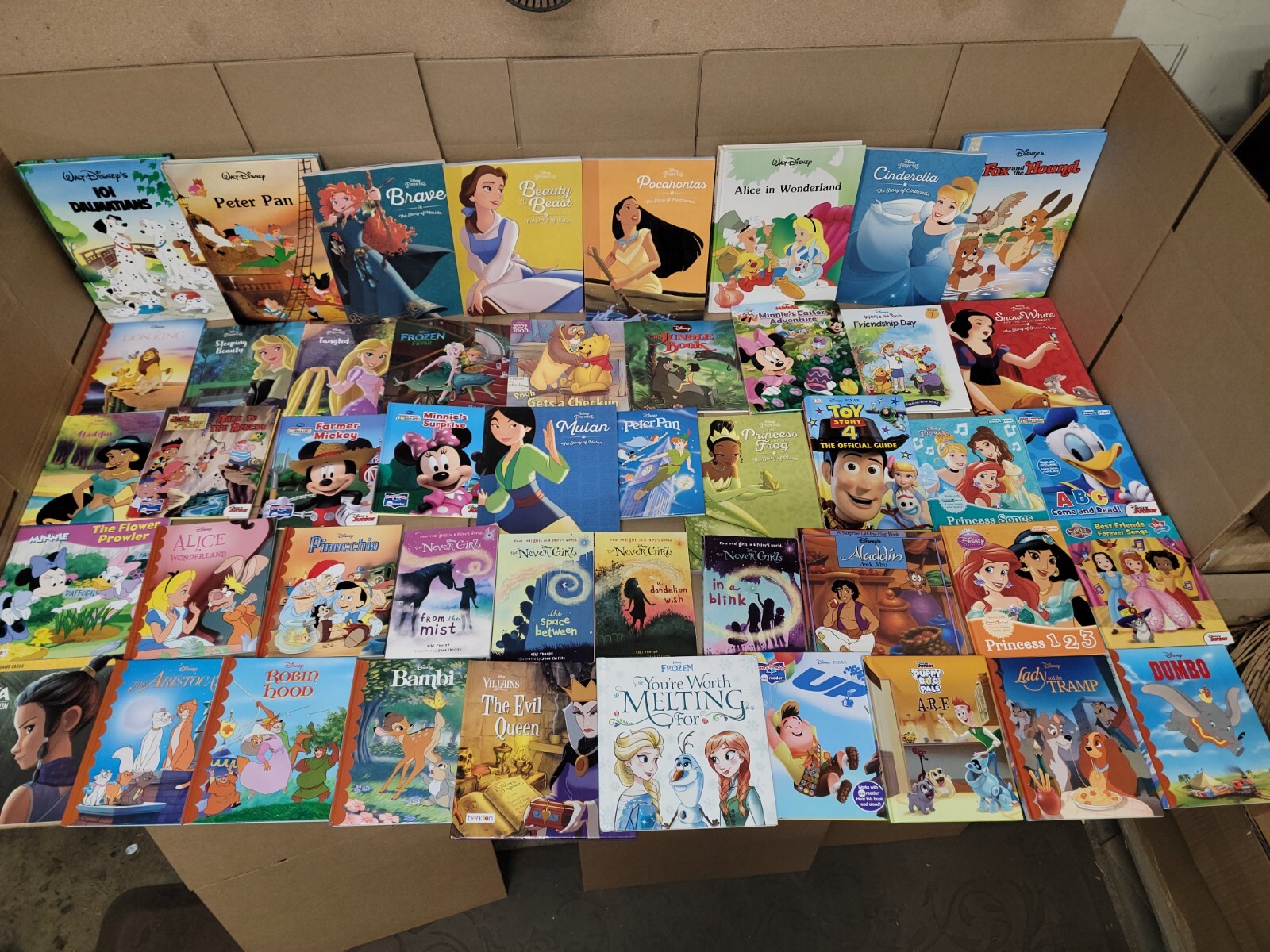 Lot of 10 Walt Disney Popular Cartoon Children Kids Books-MIX *RANDOM* UNSORTED