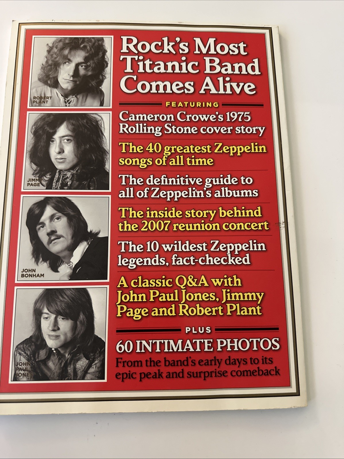 LED ZEPPELIN -ROLLING STONE COLLECTOR&rsquo;S EDITION MAGAZINE – « INSIDE THEIR MUSIC »