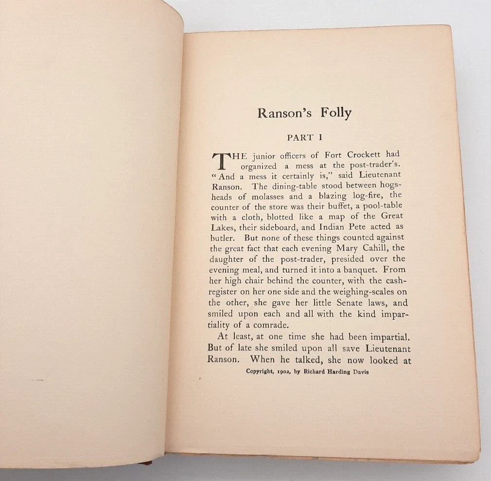 Ranson&rsquo;s Folly Richard Harding Davis Illustrated Charles Scribner&rsquo;s Sons 1902
