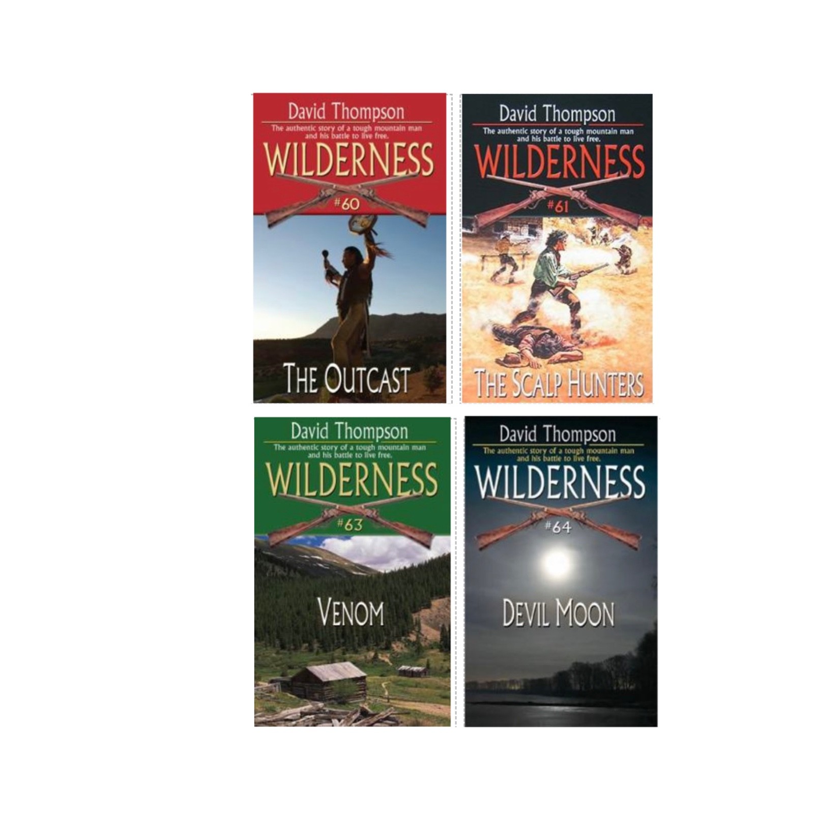 (4) Wilderness Series Western Lot 60,61,63,64 David Thompson (Robbins) *NEW PB*