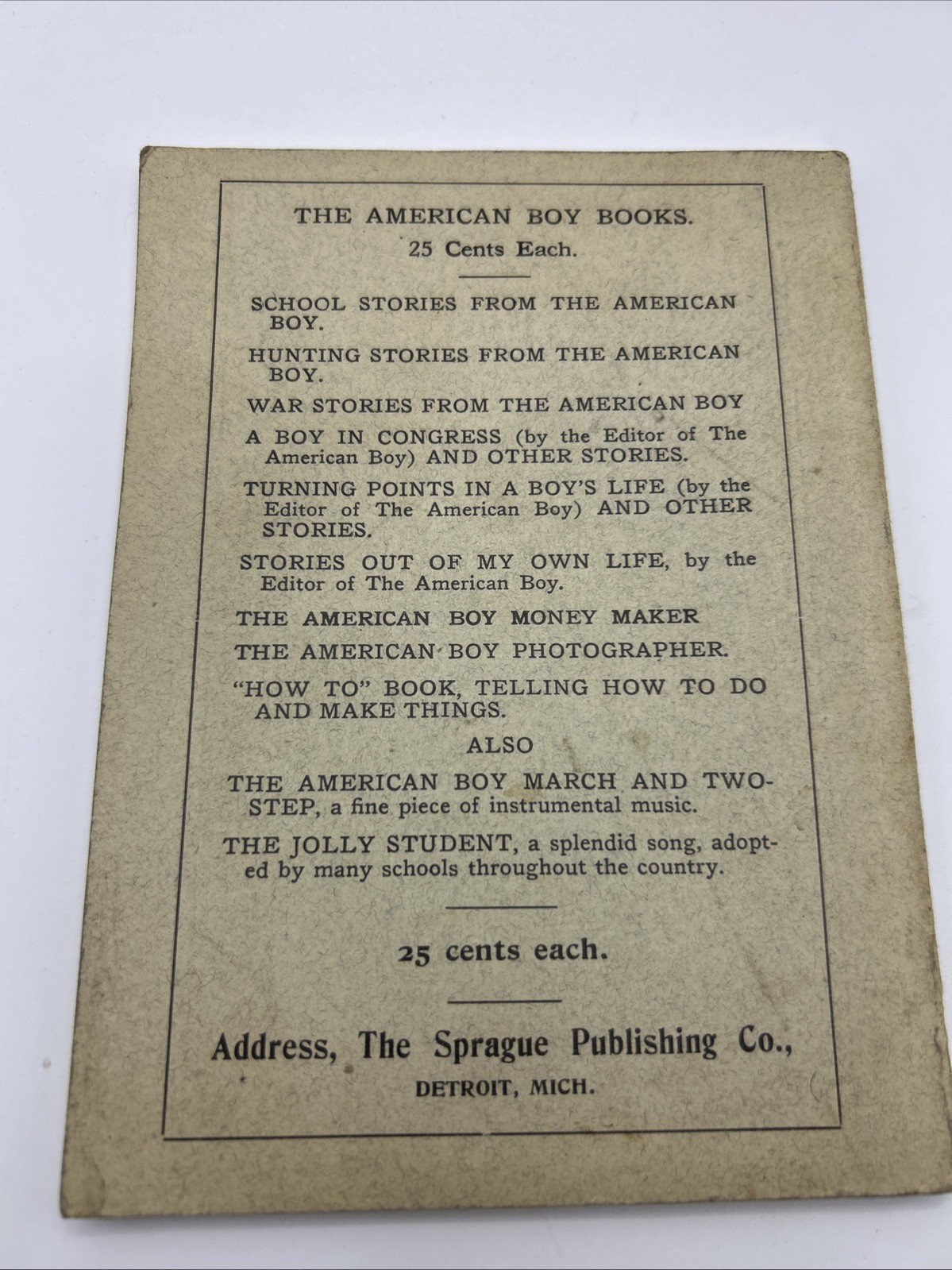 ANTIQUE « THE AMERICAN BOY « HOW TO » BOOK » ~ RARE 1900 CIRCA COLLECTIBLE BOOK