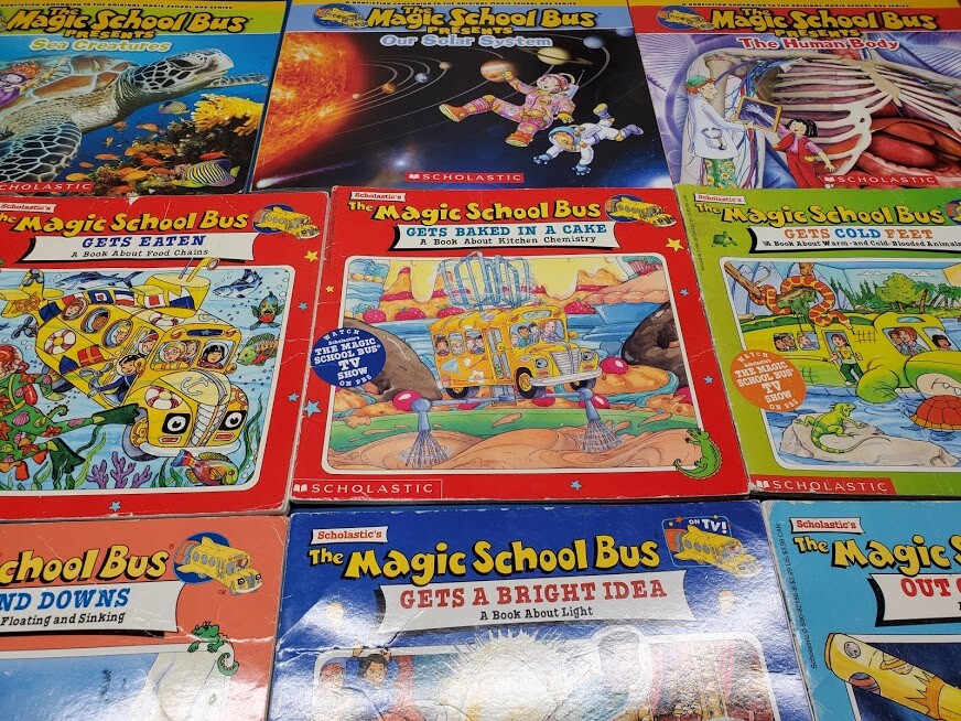 Lot 10 Random Magic School Bus Books Joanna Cole Ms. Frizzle Science Homeschool