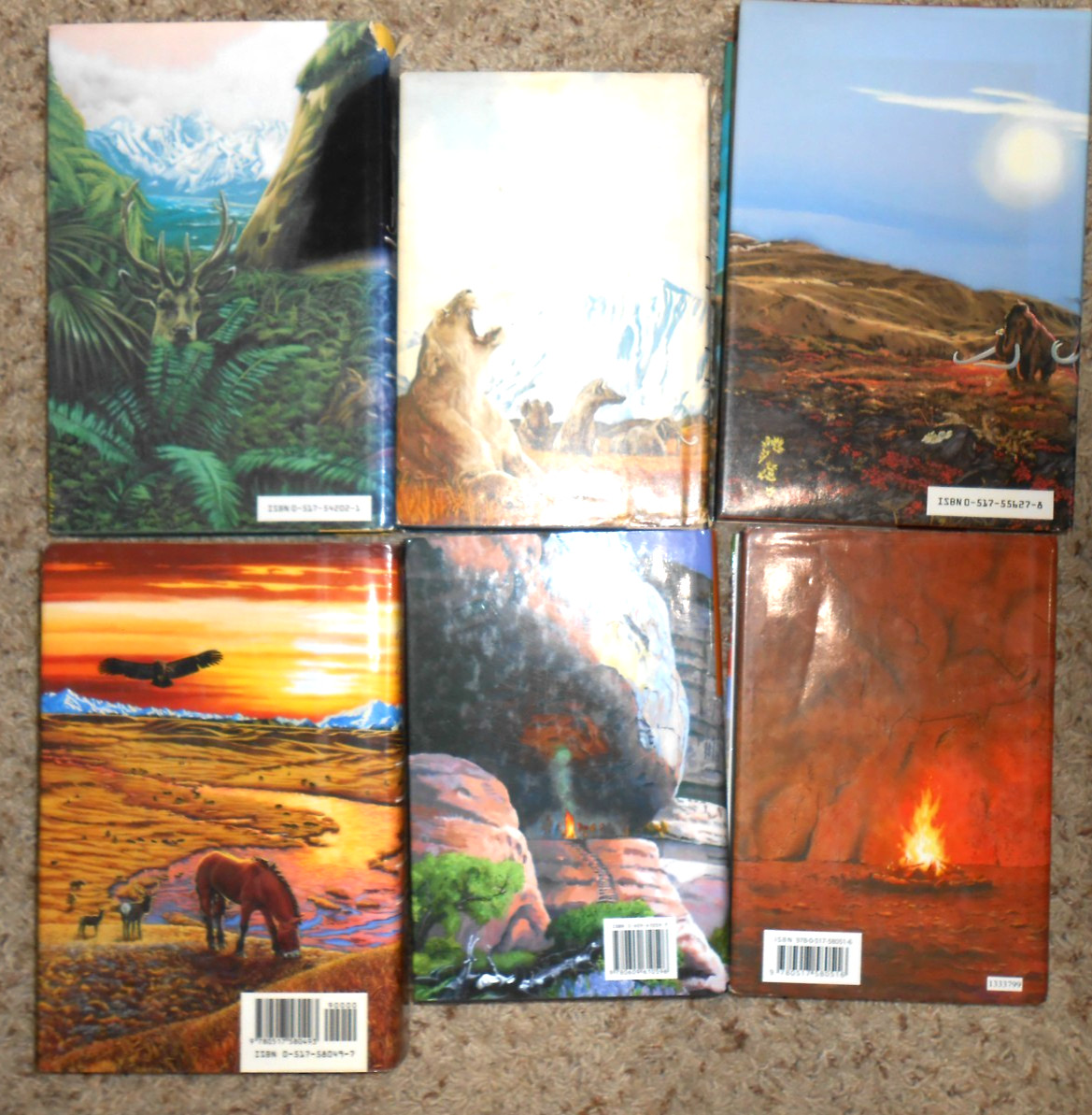 Jean M Auel EARTH&rsquo;S CHILDREN 6 Vo Set 3 BCE 2-1st/1st 1 SIGNED -HC/DJ 1GC-VGC