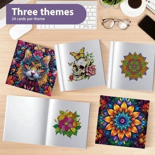 Adult Coloring Books Set:3 Coloring Books for Adults Animal Flowers & Other Them