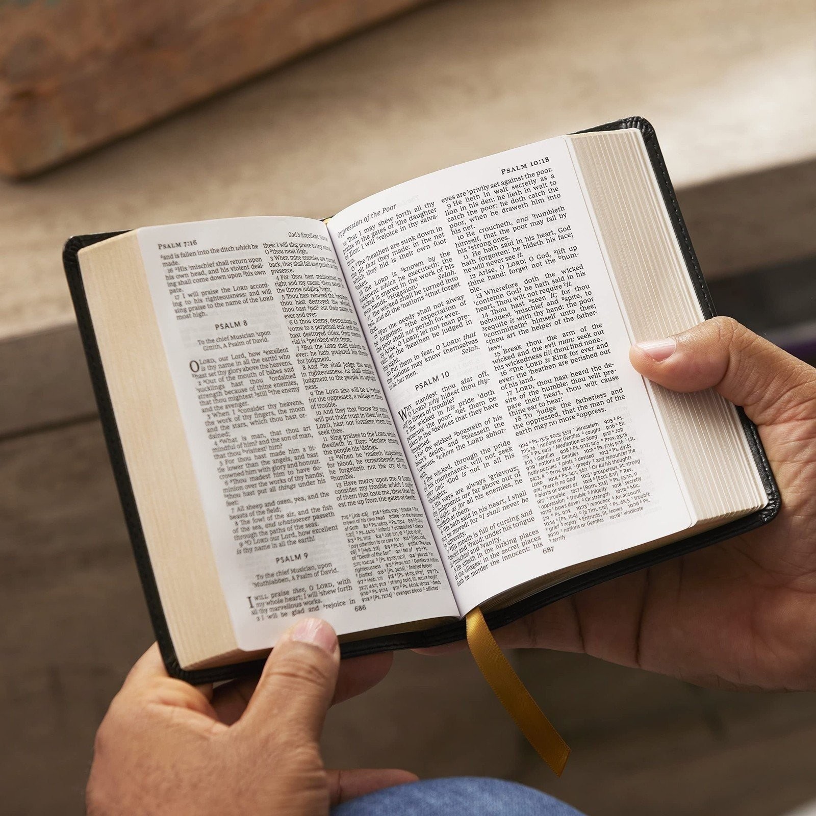 KJV Compact Bible w/ 43,000 Cross References, Brown Leathersoft, Red Letter,