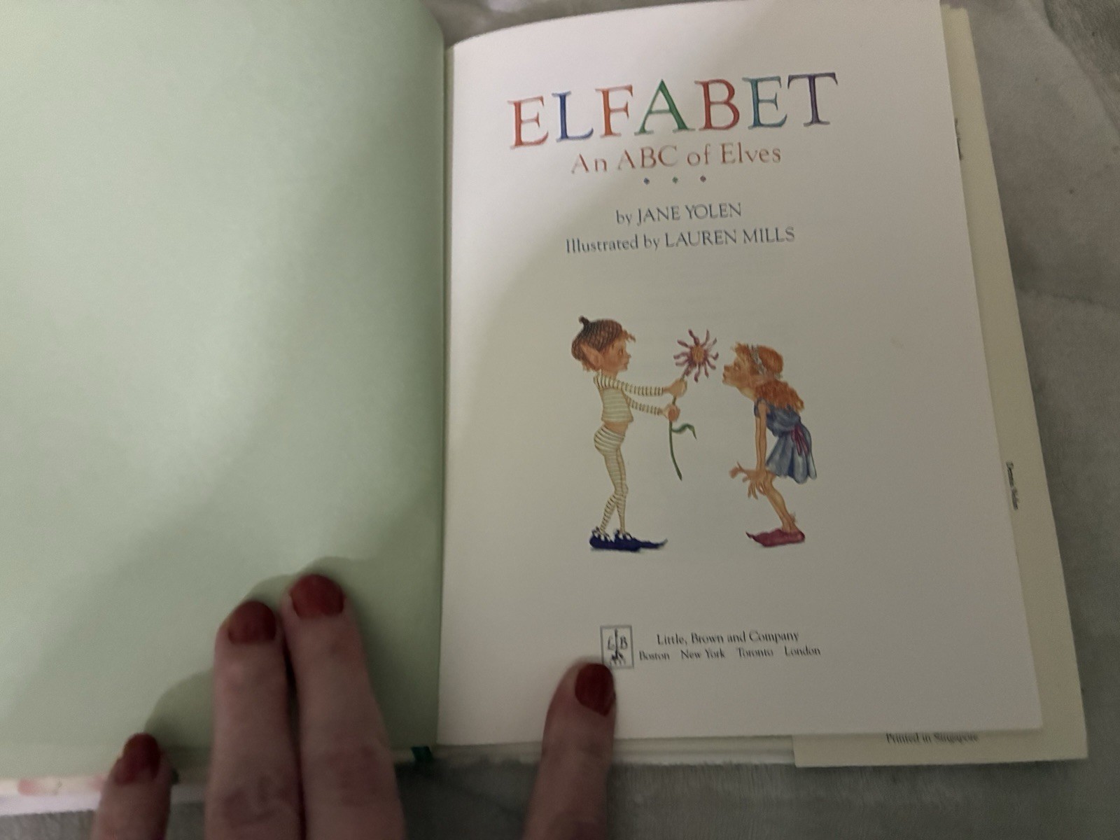 Elfabet by Jane Yolen 1990 1st Min. Ed.