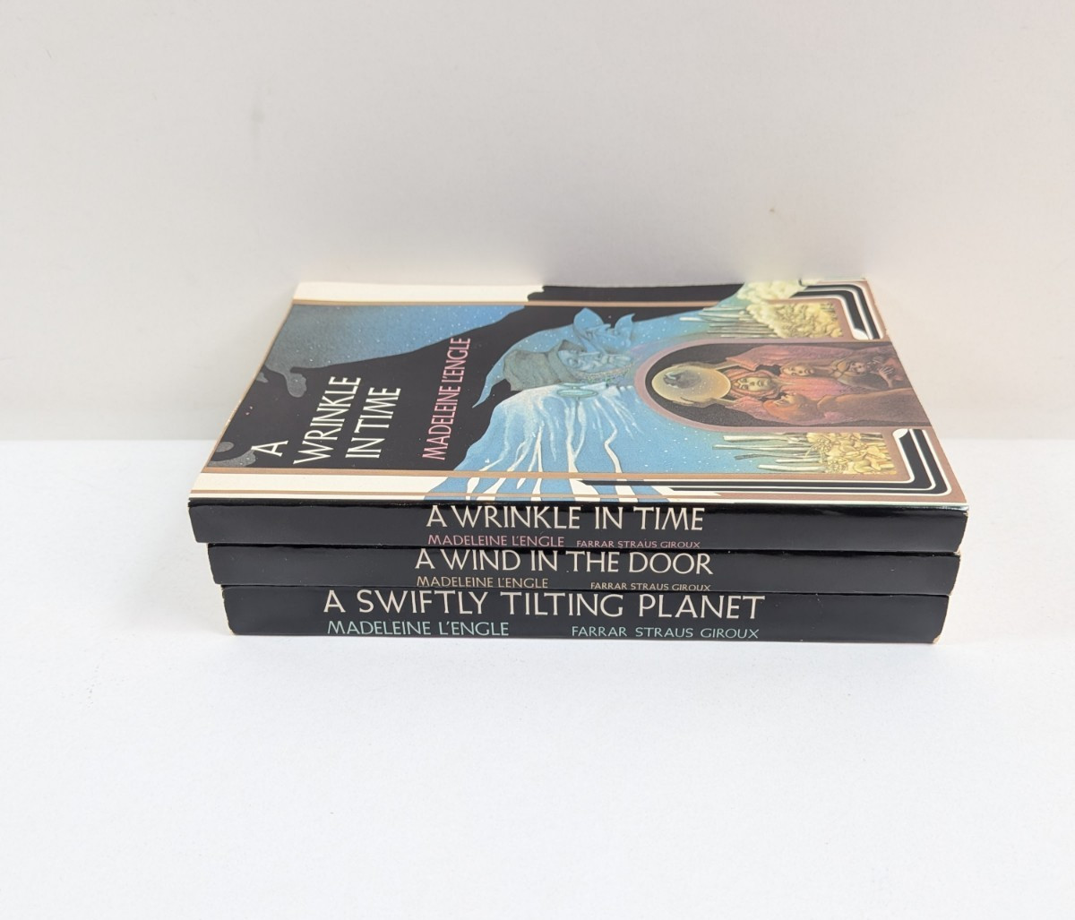 Lot of 3 A Wrinkle in Time Books 1-3 by Madeleine L&rsquo;Engle Paperback 1970s