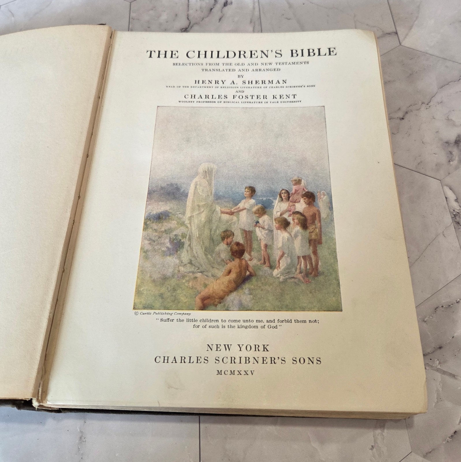 1922 THE CHILDREN&rsquo;S BIBLE, Color and Duotone Illustrations,Old New Testaments VG
