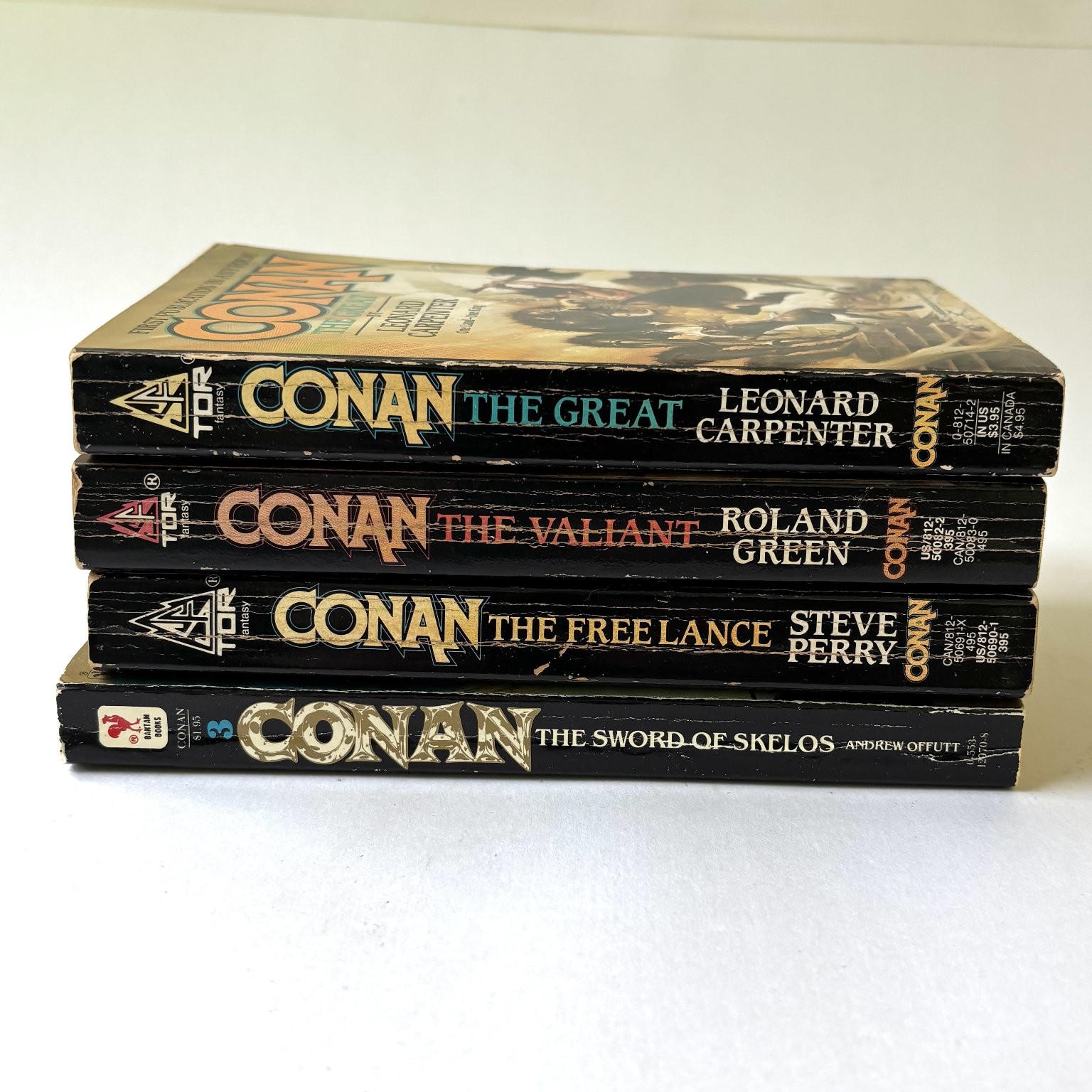 Conan Book Lot 4x Fantasy Paperbacks Tor Bantam Carpenter Green Perry Offutt