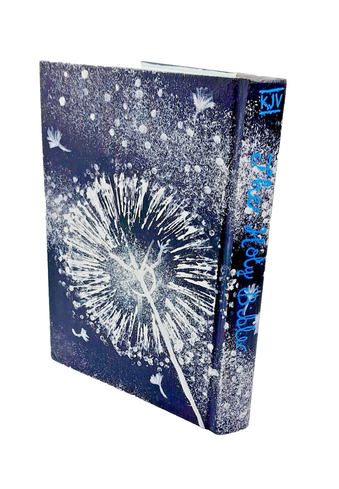 Custom KJV Bible Large Print, Hand Painted King James Gift Bible wish flower