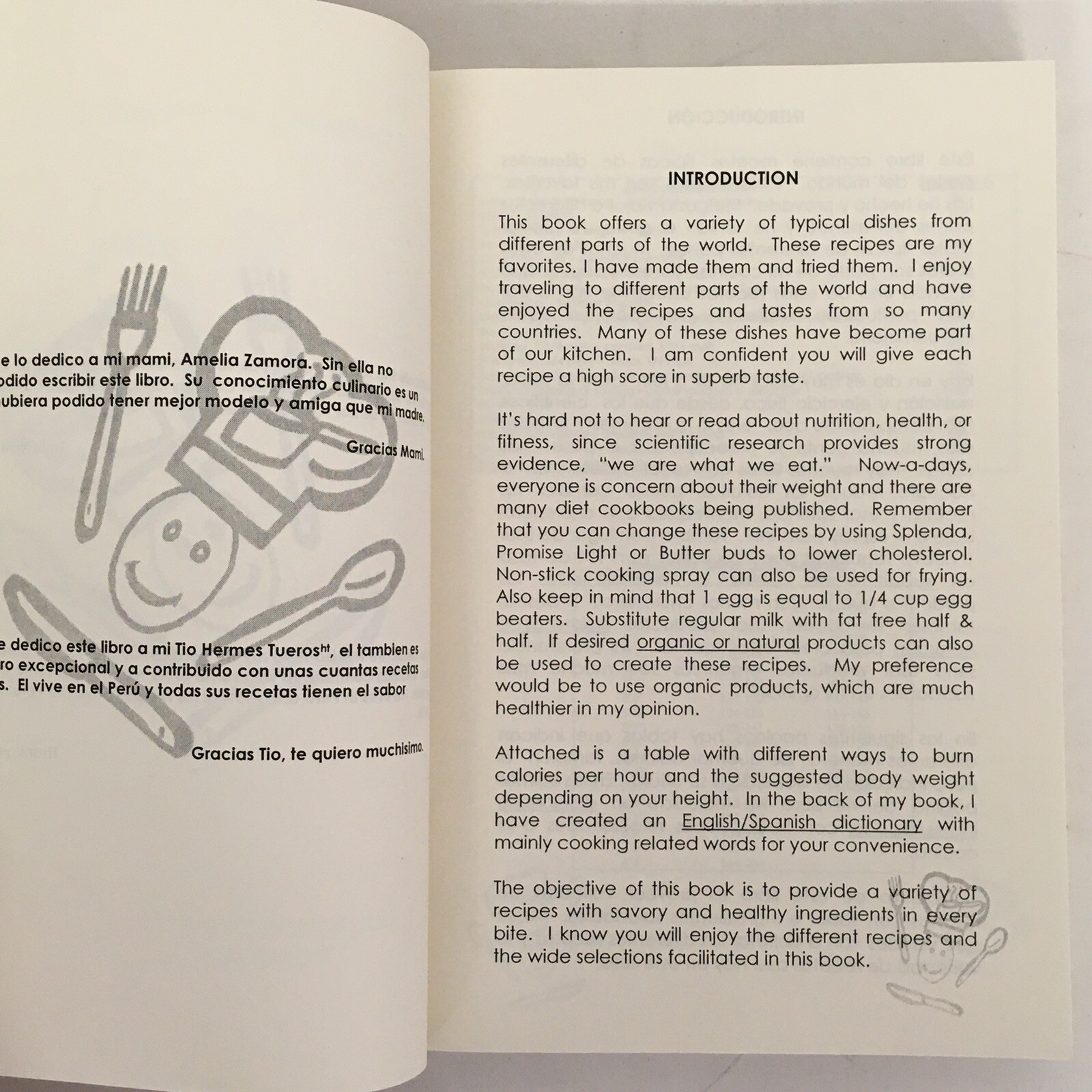 Carmen&rsquo;s Worldwide Kitchen – English/Spanish Cookbook by Carmen Kolenda 342 p VG
