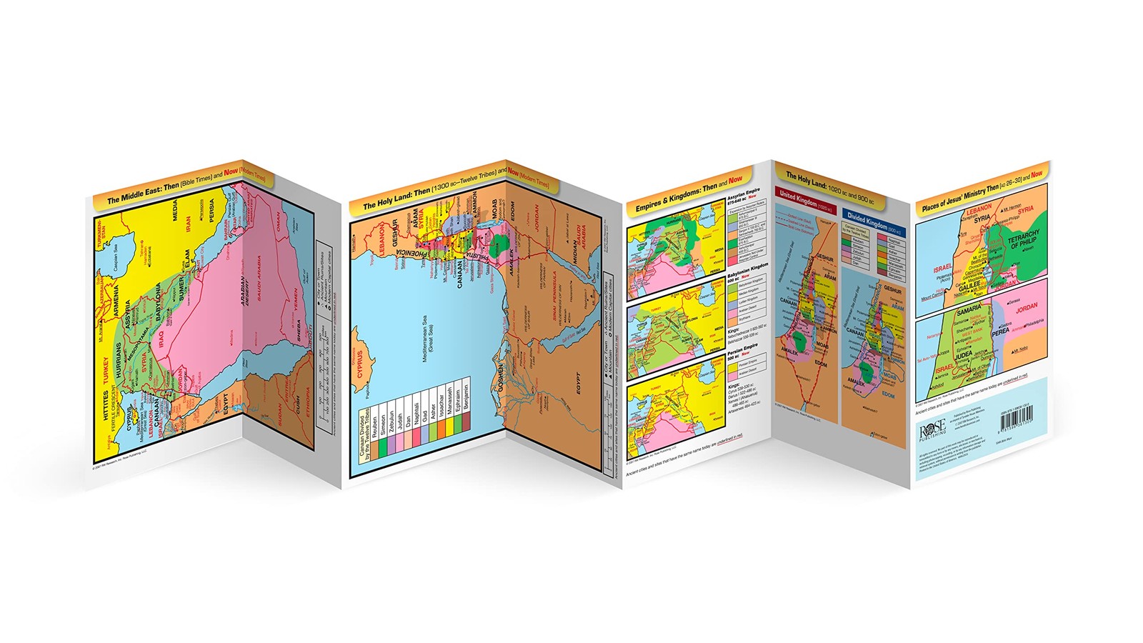 Then and Now Bible Maps – Fold out Pamphlet