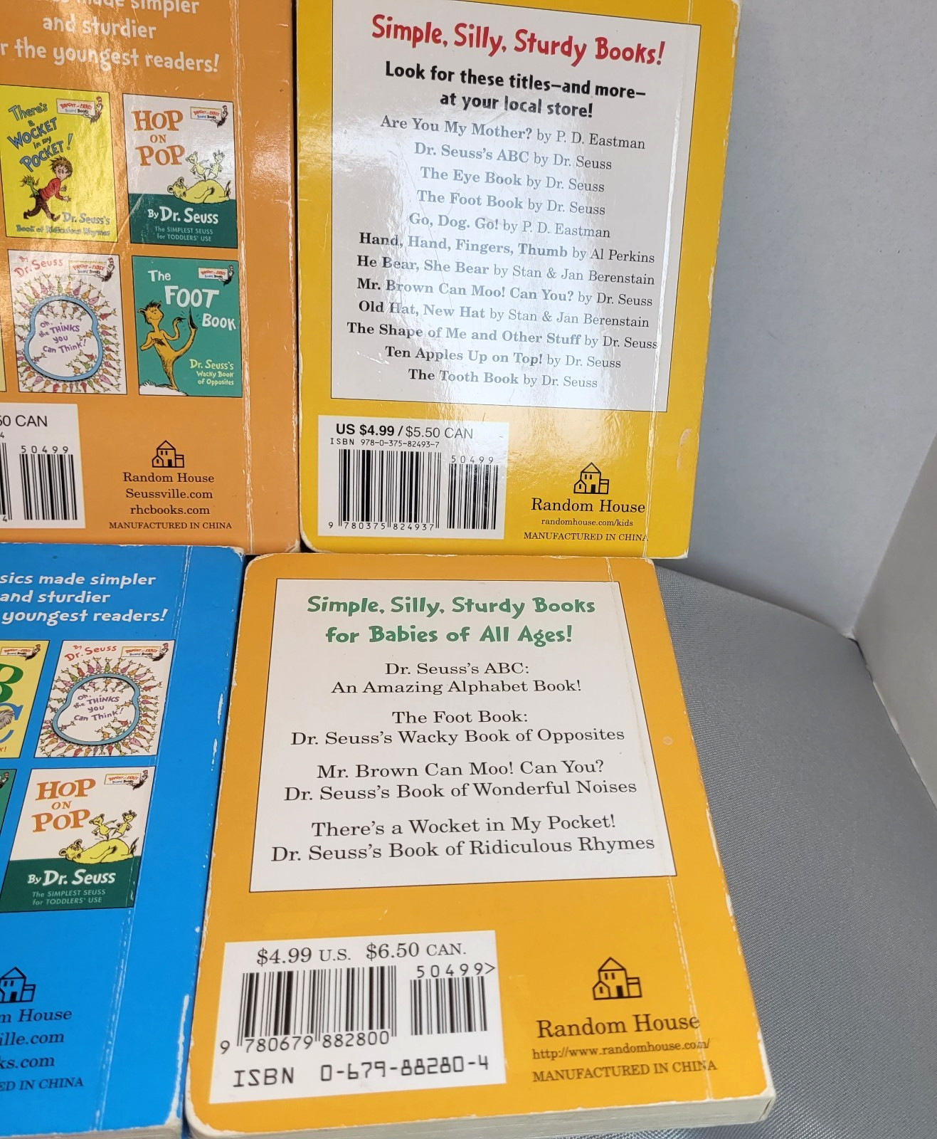 Bright And Early Board Books Dr Seuss Assorted Set Of 6 Children&rsquo;s Books