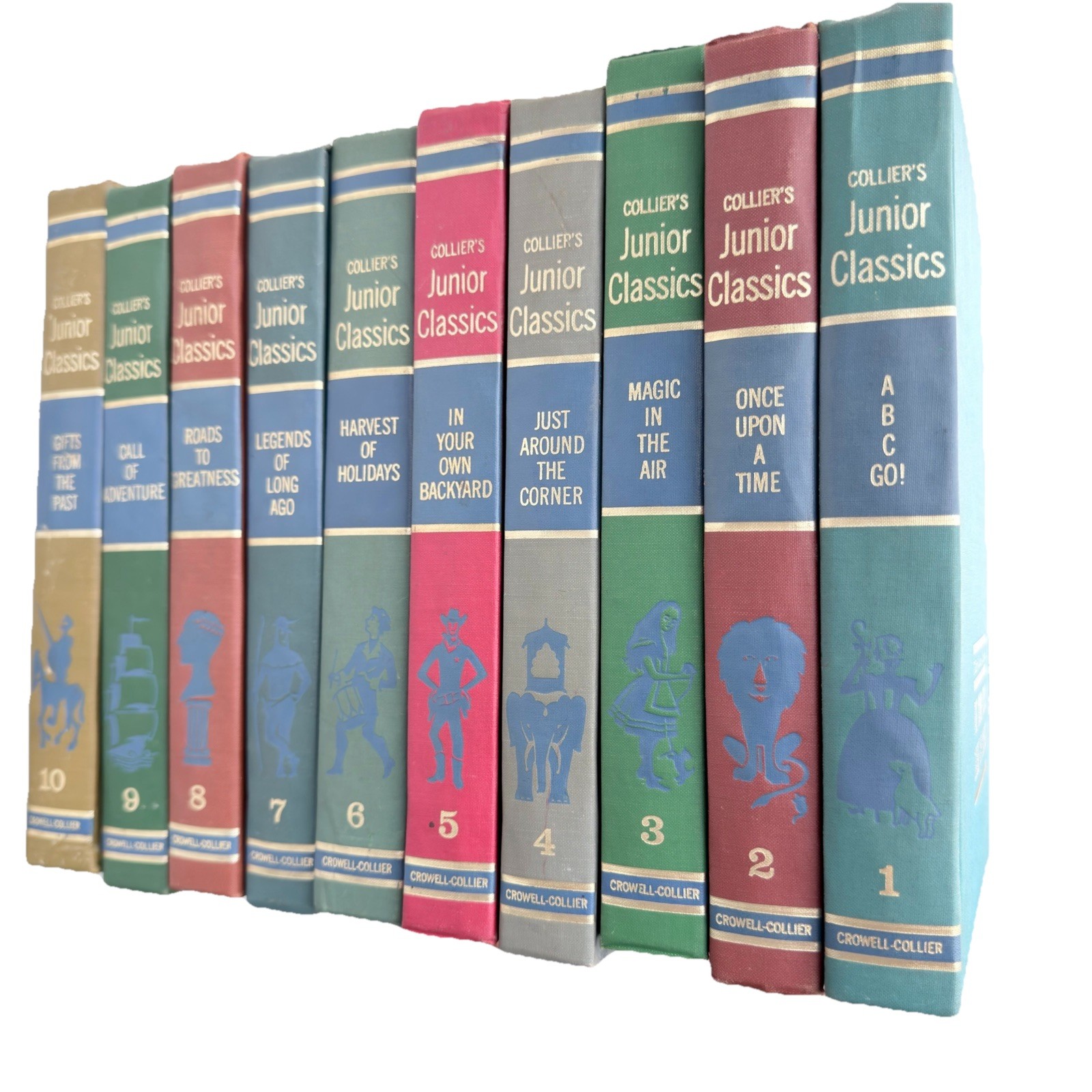 COMPLETE 10 VOLUME SET Collier&rsquo;s Junior Classics Young Folks Shelf of Books 1962