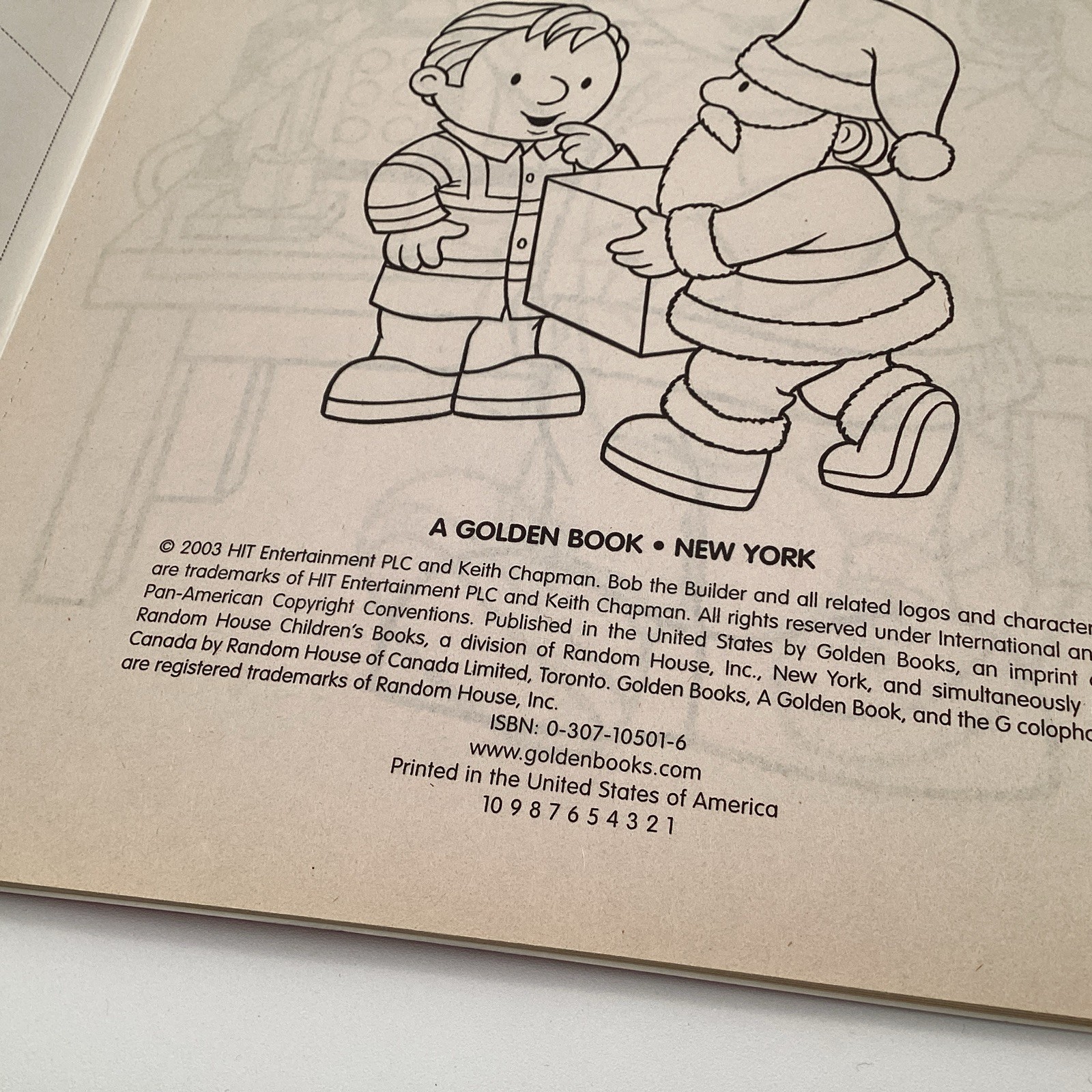 Bob the Builder Activity Book, Bob&rsquo;s Best Christmas, Textured Cards, 2003