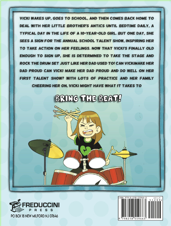 Vicki Brings The Beat! – Children&rsquo;s Full Color Picture Book 8.5×11, New, 36 pgs
