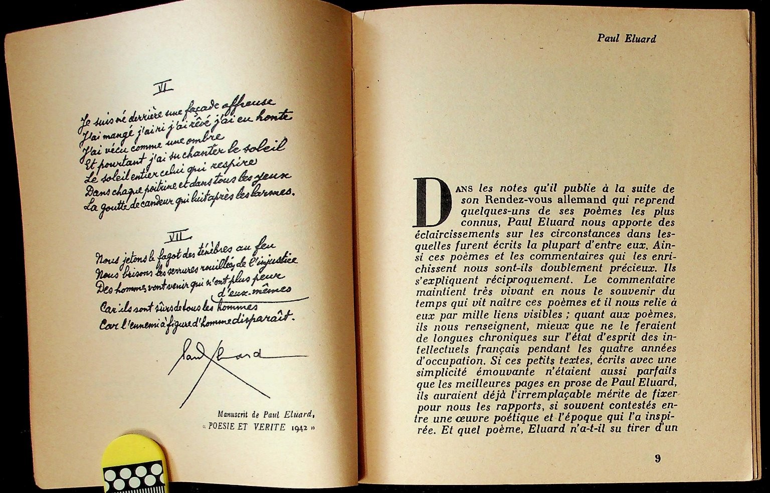Paul Eluard by Louis Parrot Pierre Seghers Poetes d&rsquo;Aujourd&rsquo;hui 1 Poetry French