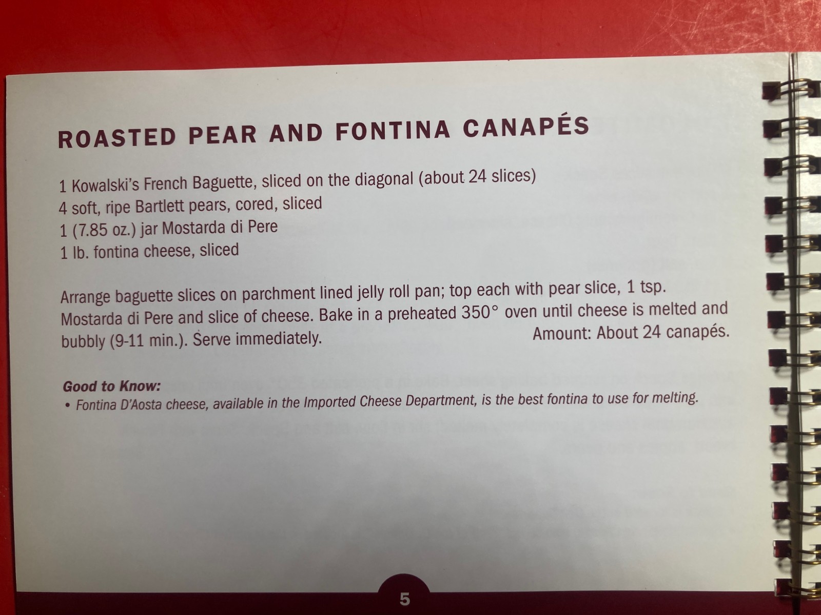 KOWALSKI&rsquo;S MARKETS SIGNATURE RECIPES 30 PAGES 8X6 IN. CHRISTMAS BAKING COOKBOOK