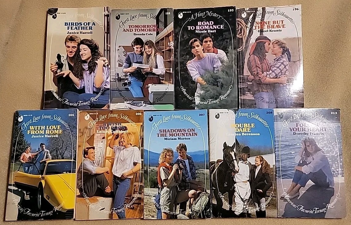 First Love From Silhouette Vintage 80&rsquo;s LOT of 9 Teen Romance YA Books #187-213