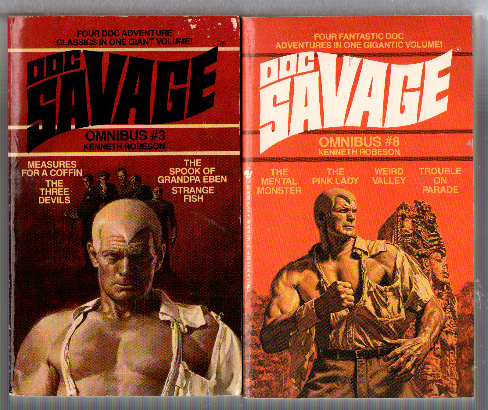 Doc Savage Omnibuss Book Lot of 9 Books #1, 2, 3, 8, 9, 10, 11, 12, & 13