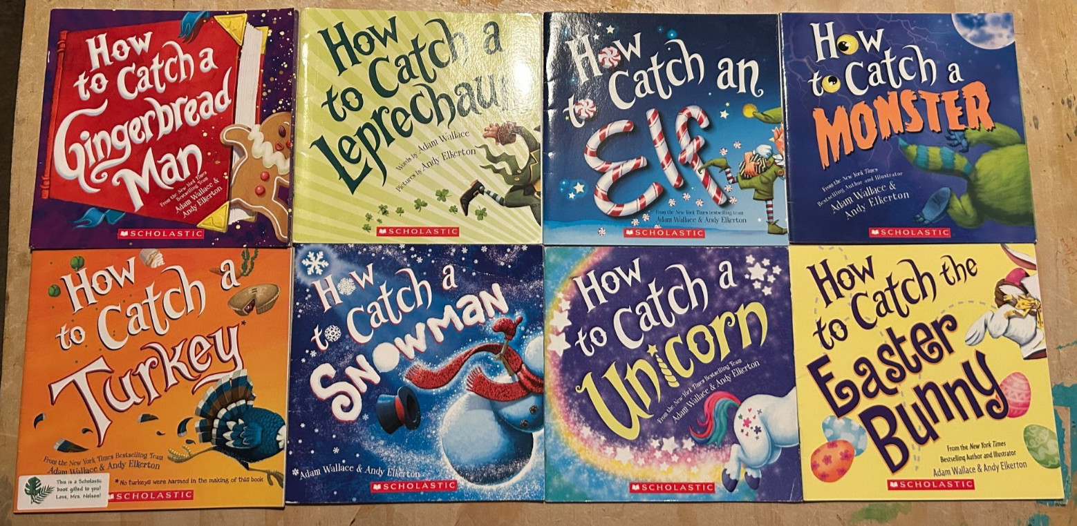 8 Lot Children&rsquo;s Books by Adam Wallace & Alice Walstead: How to Catch… Series