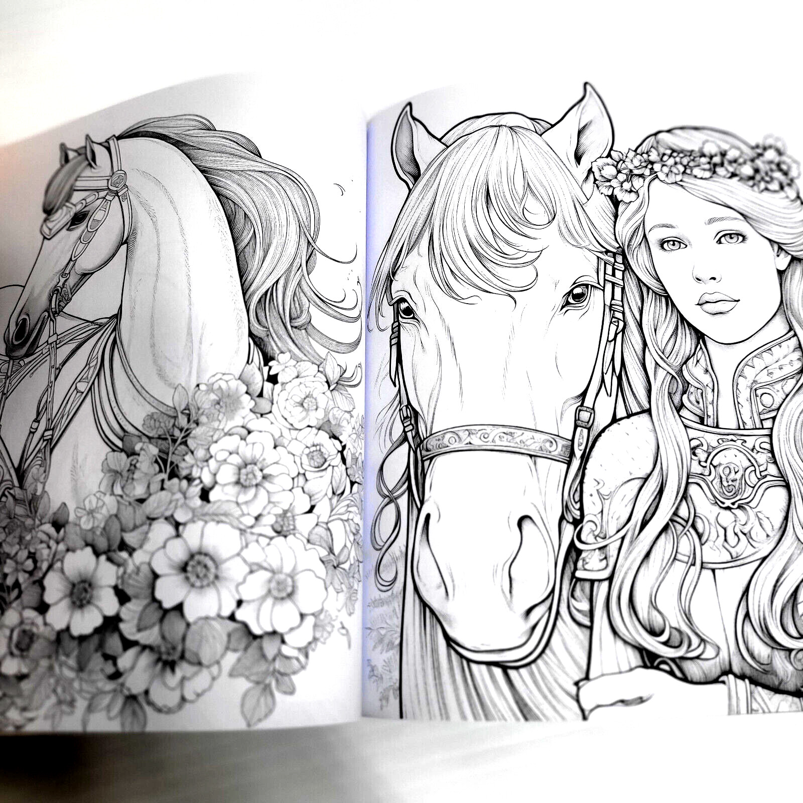 Magical World of Horses 8&Prime;x8&Prime; Paperback Coloring Book w/ 20 Pages of 40 Images