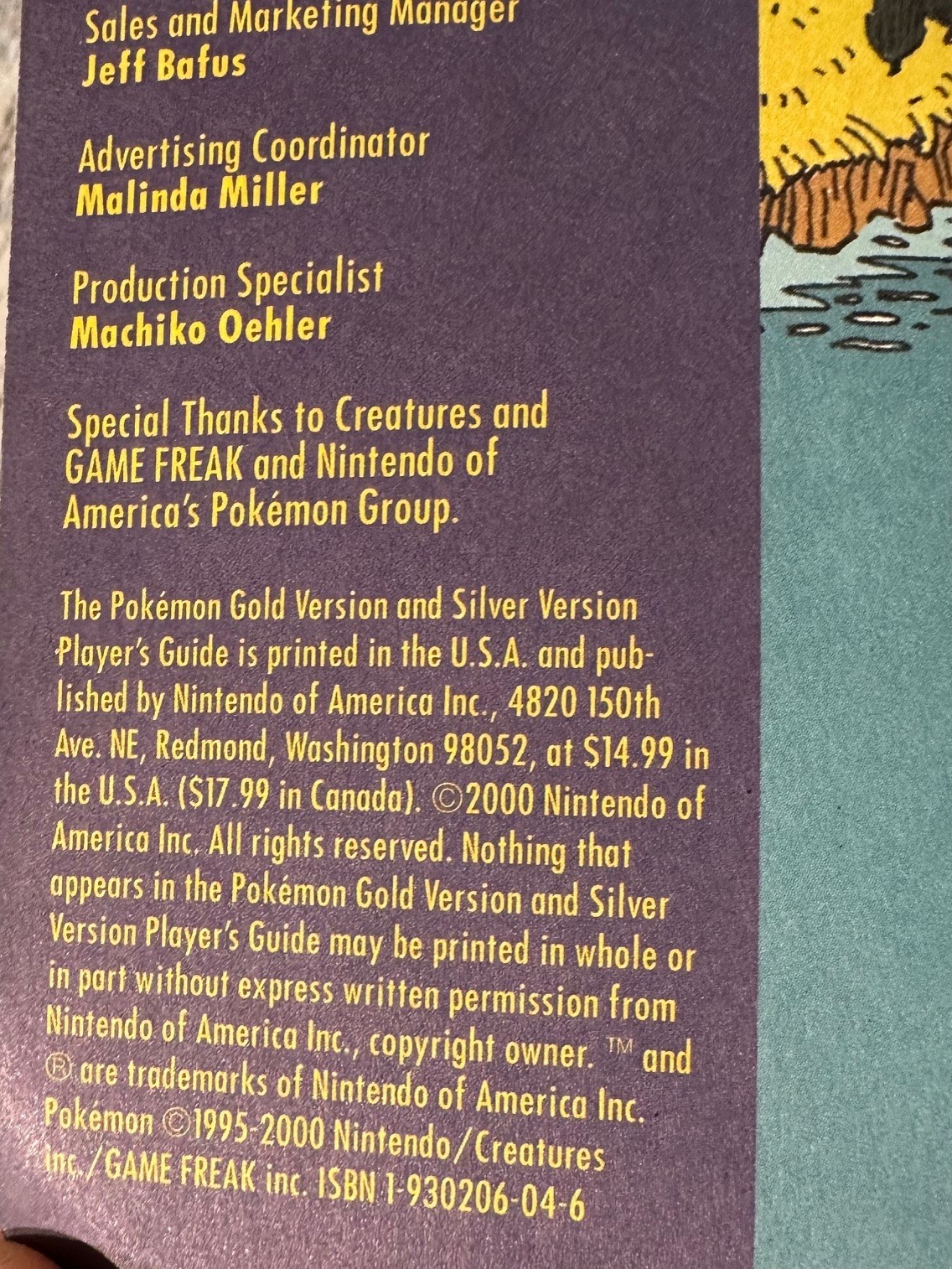 NINTENDO POWER Pokemon Gold & Silver Versions 2000 Official Player&rsquo;s Guide Used