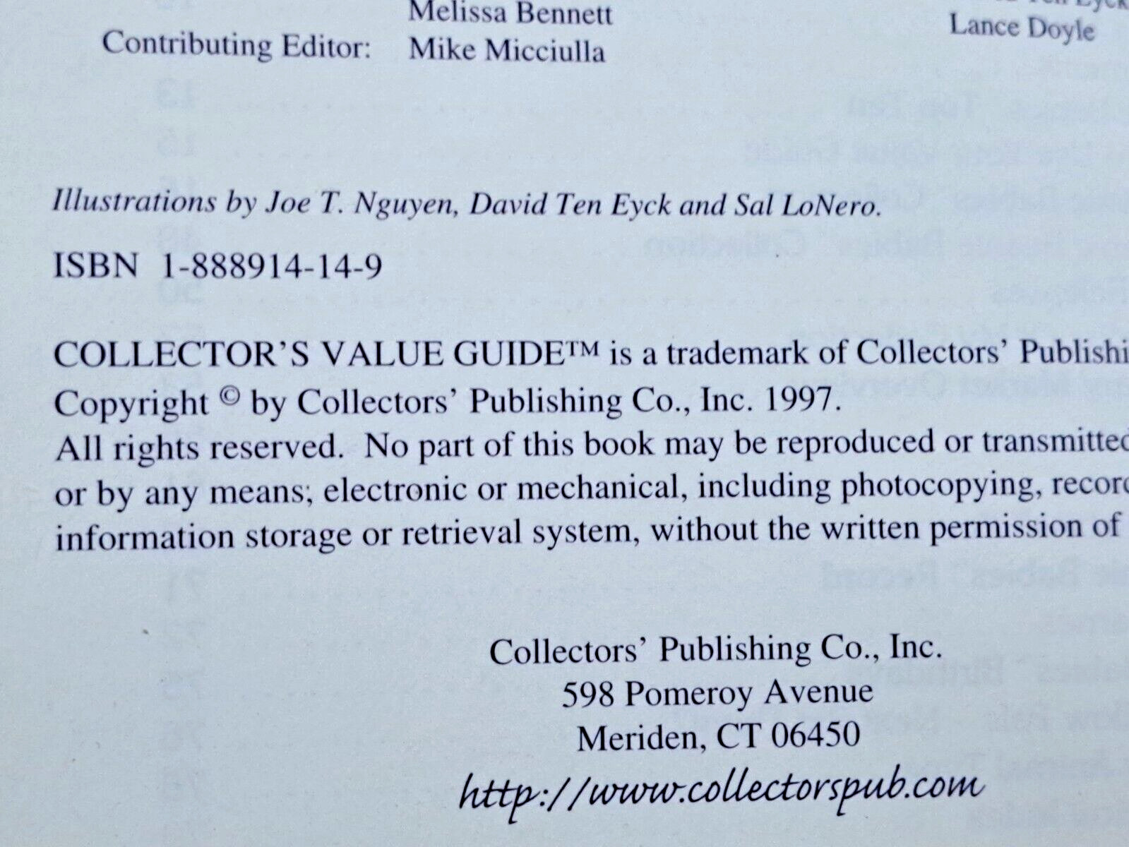 WINTER 1998 Edition COLLECTORS VALUE GUIDE TY&rsquo;s BEANIE BABIES pre-owned PB book