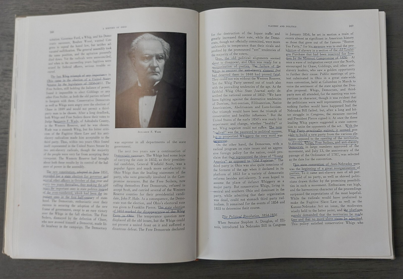 Vintage 1961 « A History of Ohio » Roseboom/Weisenburger Hardcover