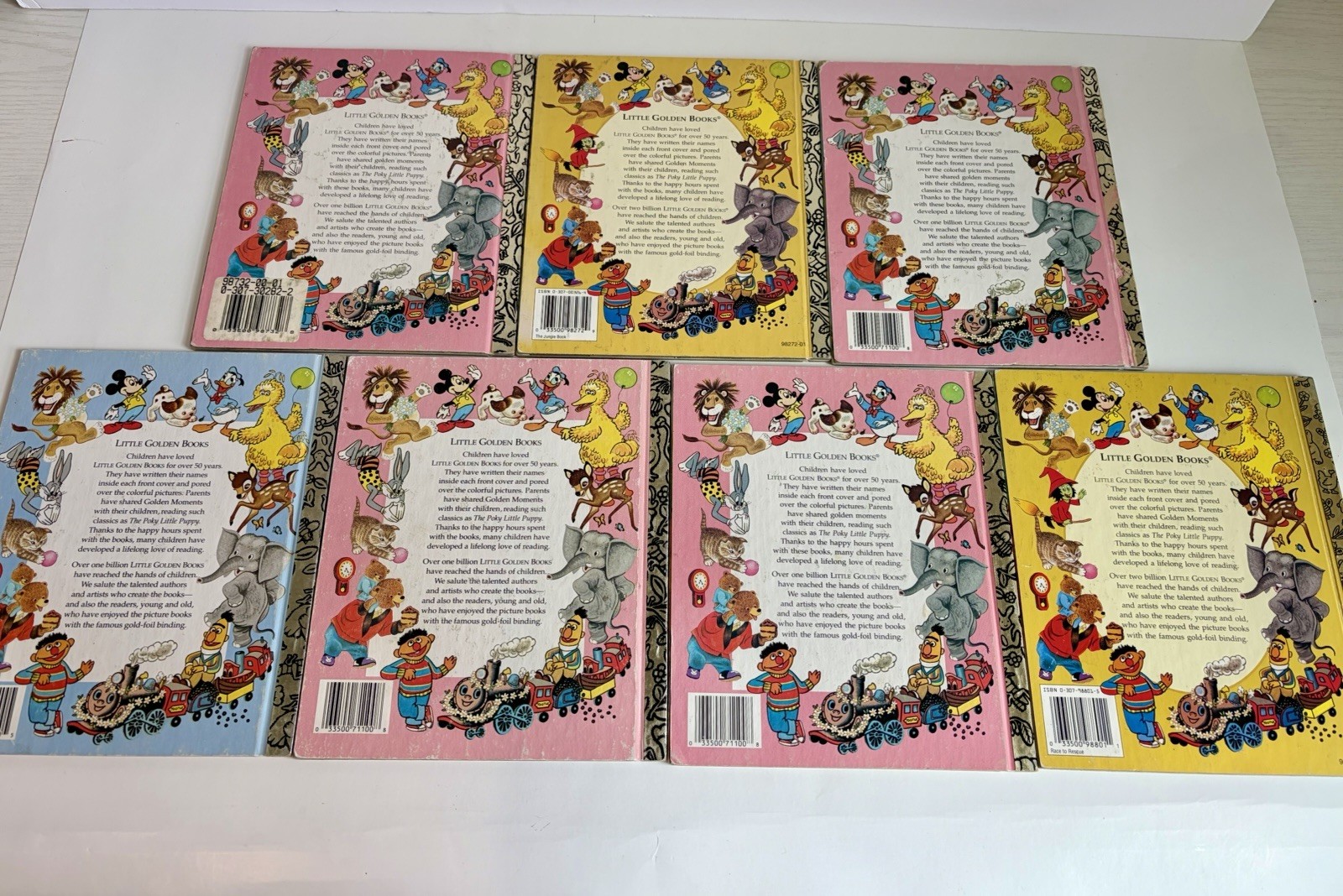 Vintage Golden Books 1990s Lot Of 7 Walt Disney/Tiny Toons Children&rsquo;s Books