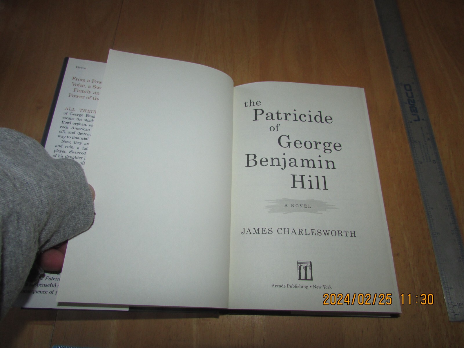 The Patricide of George Benjamin Hill : A Novel by James Charlesworth (2019, Har