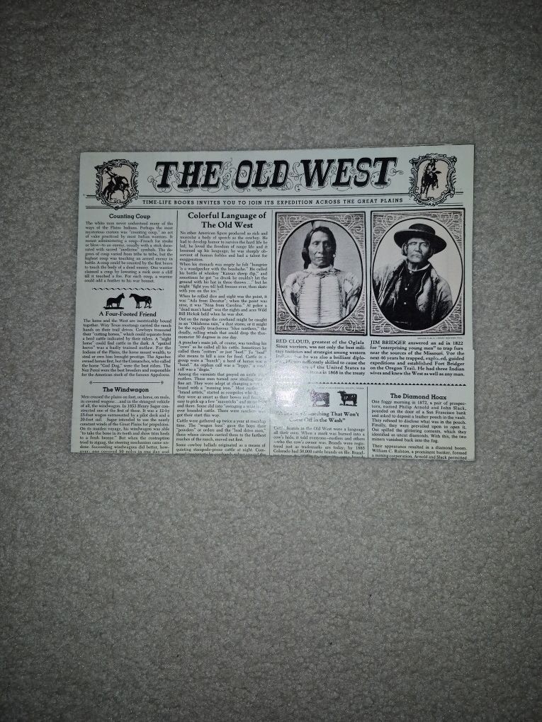 Time Life Books, The Old West Series, Promotional Poster, 22&Prime;×34&Prime;