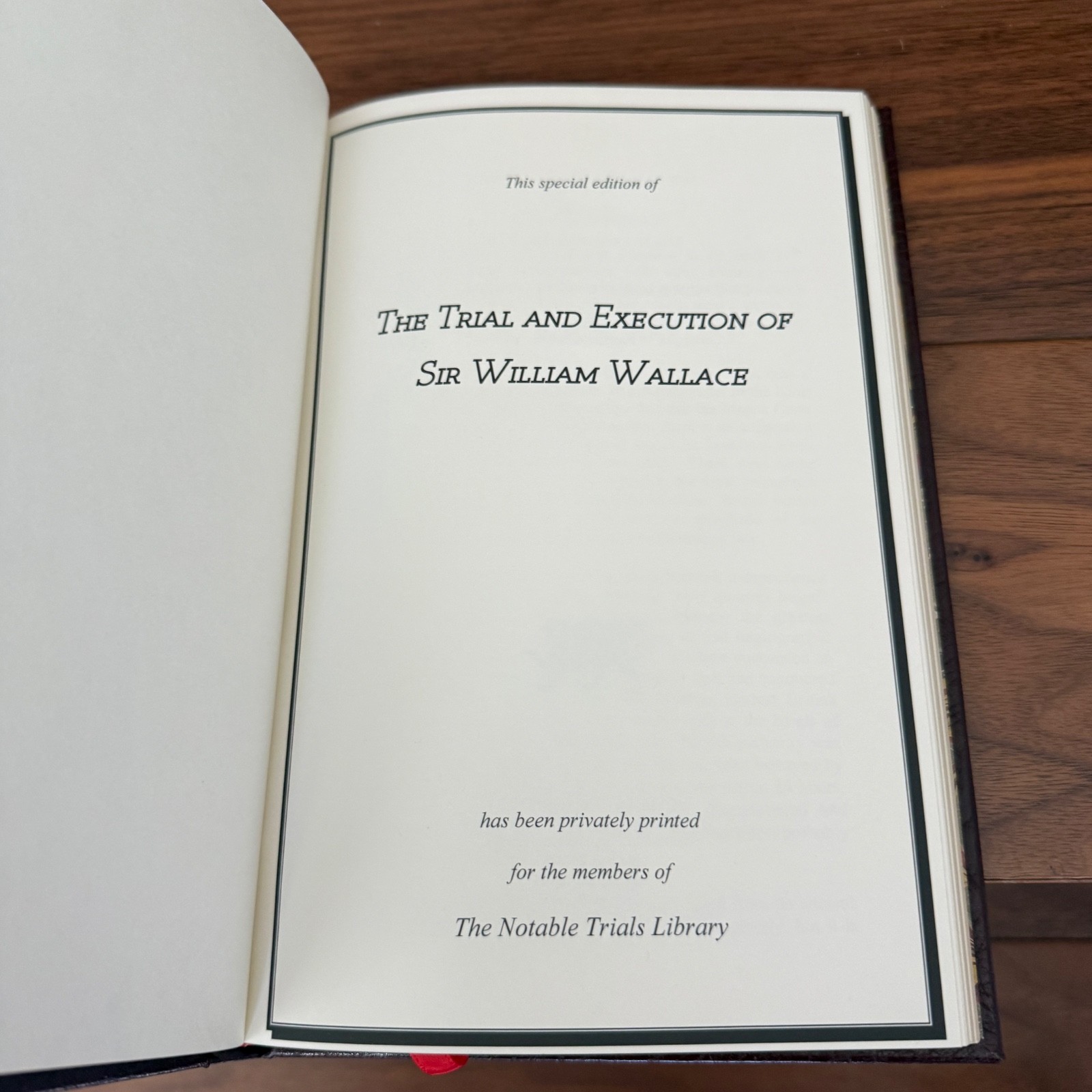 The Trial of William Wallace Gryphon Notable Trials Library Leather New