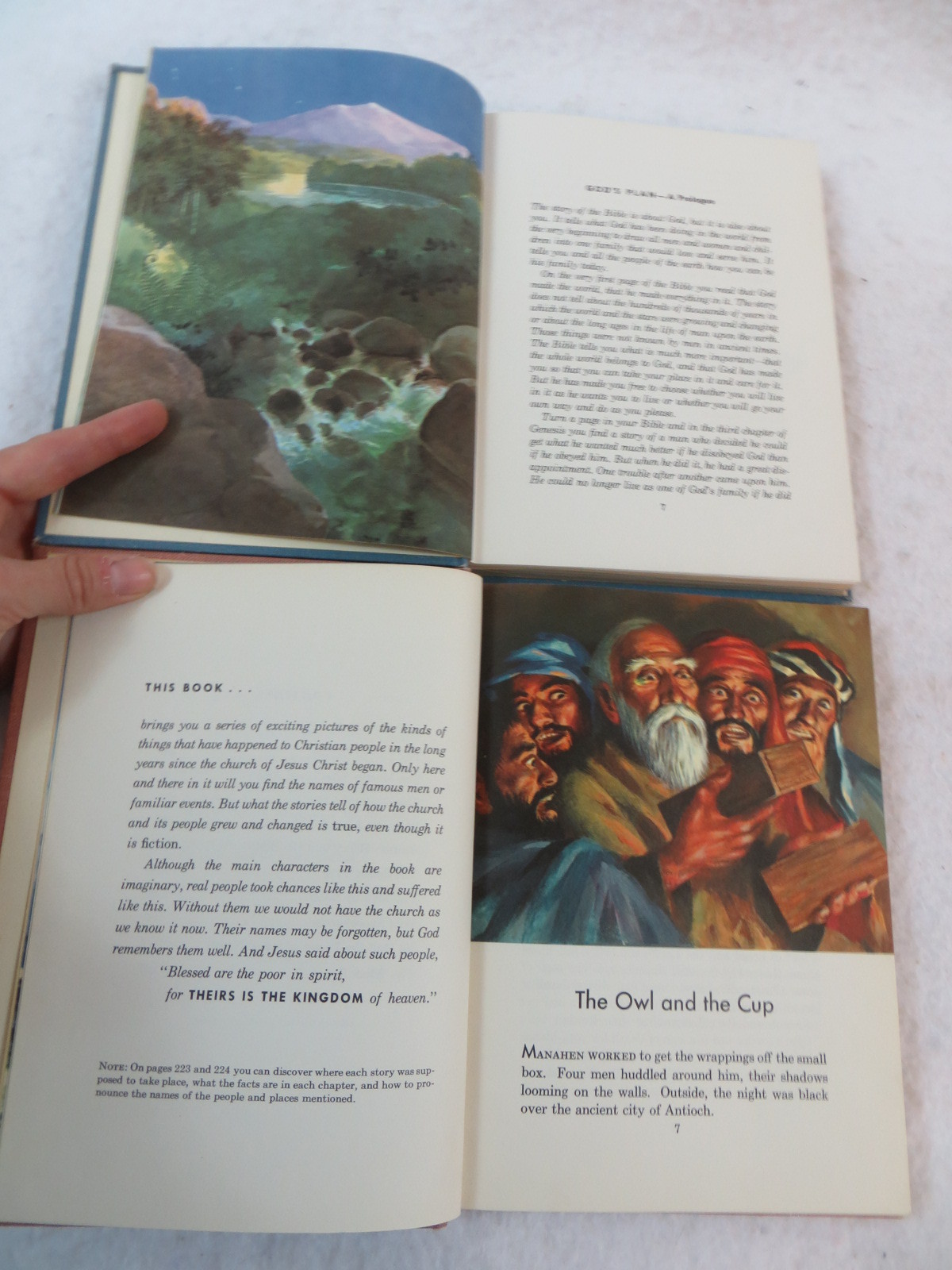 Lot of 4 THE WESTMINSTER PRESS ILLUSTRATED CHILDREN&rsquo;S RELIGIOUS BOOKS c1949